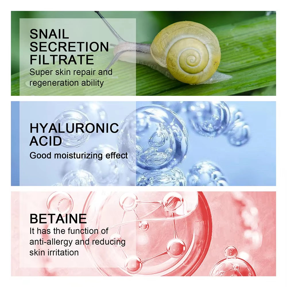 Hyaluronic Face Moisturizer Moisturizing Snail Cream Anti-Wrinkle Aging Moisturizing Shrink Pores Whitening Smooth Skin Care