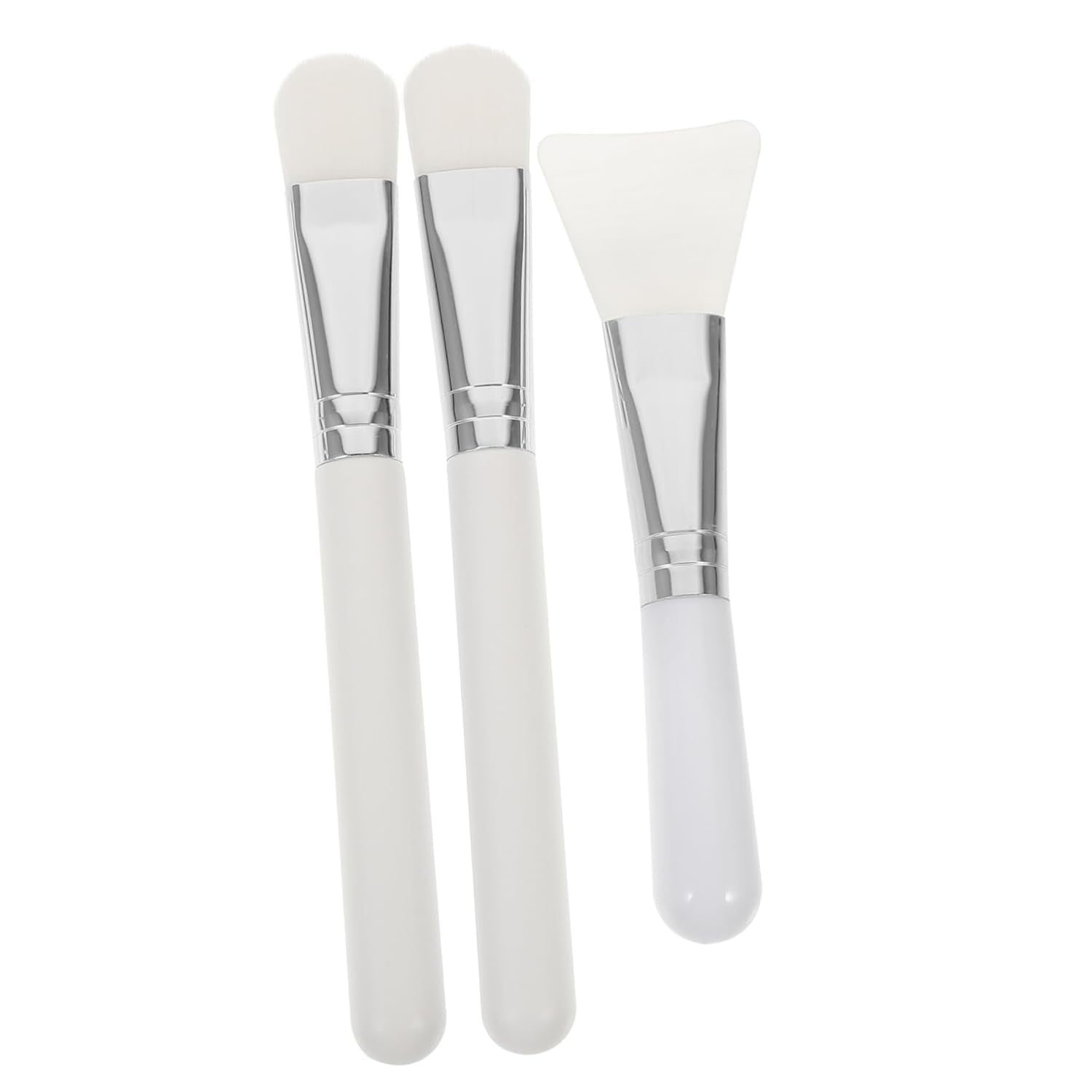 3Pcs Facial Mask Applicator Soft Brush for Even Skincare Application Delicate White Wooden Handle for Mud Masks and Beauty Treatments Reusable and Travel-Friendly
