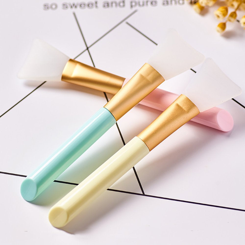 2 Pc Silicone Facial Mask Brush Hairless Face Mask Brush Makeup Applicator Brush Mask Mud Brush Tools Mask Applicator Makeup Cosmetic Brush for Facial Eye Body Mask DIY Needs