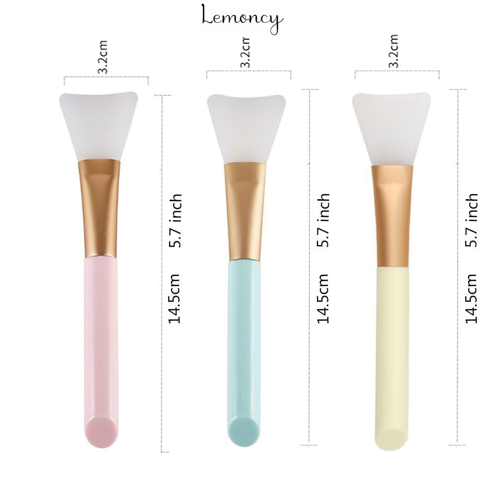 2 Pc Silicone Facial Mask Brush Hairless Face Mask Brush Makeup Applicator Brush Mask Mud Brush Tools Mask Applicator Makeup Cosmetic Brush for Facial Eye Body Mask DIY Needs