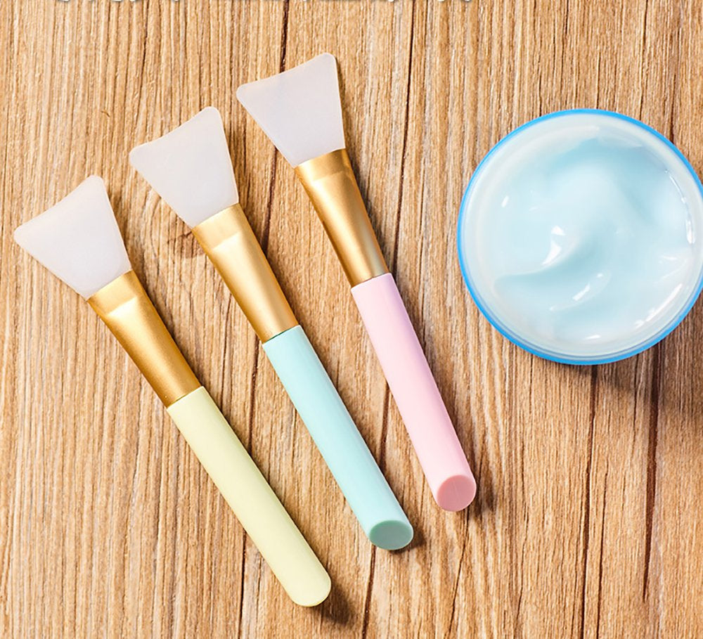 2 Pc Silicone Facial Mask Brush Hairless Face Mask Brush Makeup Applicator Brush Mask Mud Brush Tools Mask Applicator Makeup Cosmetic Brush for Facial Eye Body Mask DIY Needs