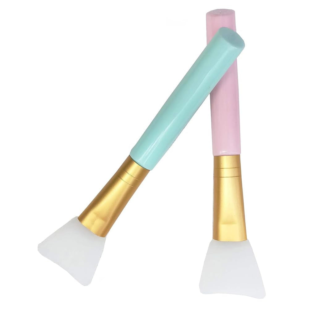 2 Pc Silicone Facial Mask Brush Hairless Face Mask Brush Makeup Applicator Brush Mask Mud Brush Tools Mask Applicator Makeup Cosmetic Brush for Facial Eye Body Mask DIY Needs