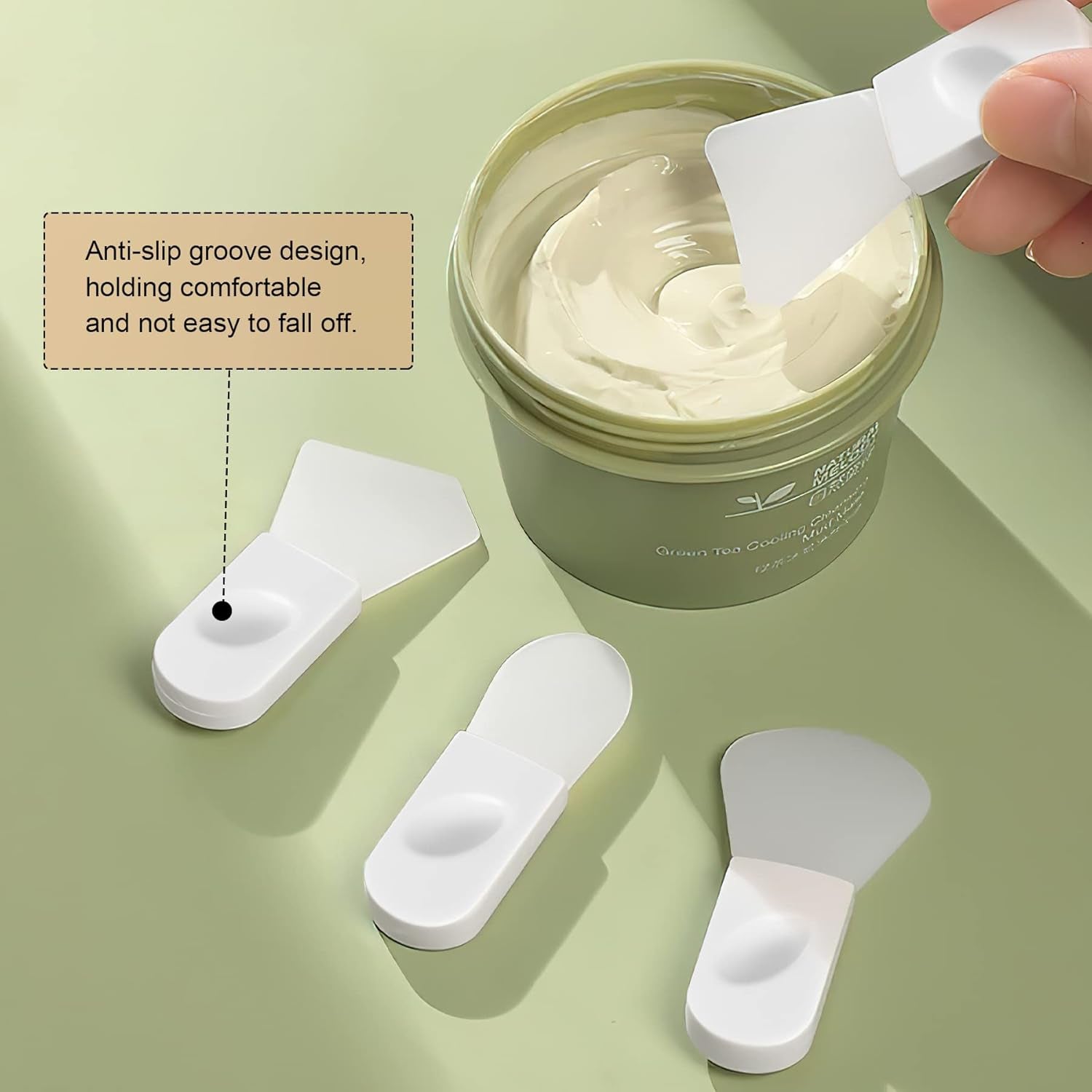 4PCS Face Mask Applicator Brushes,  Soft Silicone Face Mask Brush Portable Makeup Spatula for Cosmetic Mask, Mud, Clay Mask, Eye Mask, Body Lotion